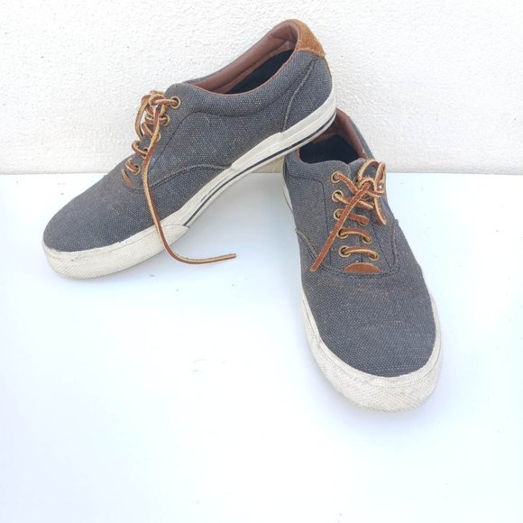 Polo by Ralph Lauren Men's Size 8 Gray Brown Sneakers Shoes - Picture 2 of 11